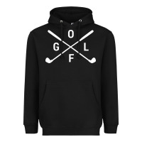 Black Golf Club 001 Heavyweight Hoodie - linhVisuals