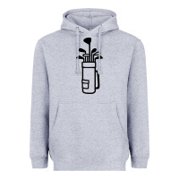 Heather Grey Golf Club 003 Heavyweight Hoodie - linhVisuals
