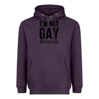 Plum i'm not gay but $20 is $20 (white) Heavyweight Hoodie - linhVisuals