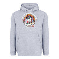 Heather Grey we're all gonna die funny cute unicorn Heavyweight Hoodie - linhVisuals
