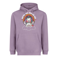 Lavender we're all gonna die funny cute unicorn Heavyweight Hoodie - linhVisuals
