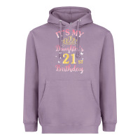 Lavender it's my daughter's 21st birthday happy to her mommy daddy t shirt Heavyweight Hoodie - linhVisuals