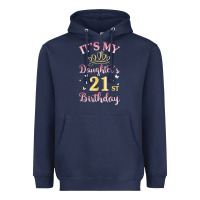 Navy it's my daughter's 21st birthday happy to her mommy daddy t shirt Heavyweight Hoodie - linhVisuals