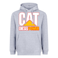 Heather Grey cat diesel power Heavyweight Hoodie - linhVisuals