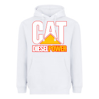 White cat diesel power Heavyweight Hoodie - linhVisuals
