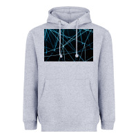Heather Grey network background Heavyweight Hoodie - linhVisuals