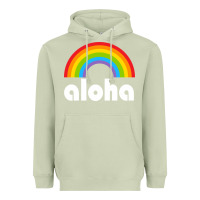 Matcha Aloha Rainbow Hawaii 808 Island Hawaiian Heavyweight Hoodie - linhVisuals