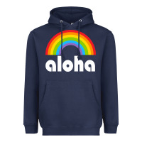 Aloha Rainbow Hawaii 808 Island Hawaiian Heavyweight Hoodie | Teevron