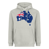 Moon Dust Australia Map Flag Drawing Line Art Heavyweight Hoodie - linhVisuals