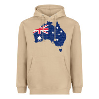 Mushroom Australia Map Flag Drawing Line Art Heavyweight Hoodie - linhVisuals