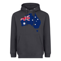 Smoke Australia Map Flag Drawing Line Art Heavyweight Hoodie - linhVisuals