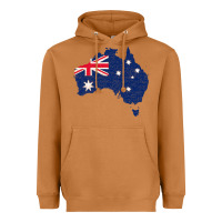 Meerkat Australia Map Flag Drawing Line Art Heavyweight Hoodie - linhVisuals