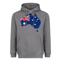 Storm Australia Map Flag Drawing Line Art Heavyweight Hoodie - linhVisuals