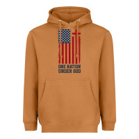 Meerkat american flag one nation under god Heavyweight Hoodie - linhVisuals