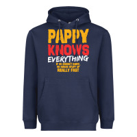 Navy pappy knows everything Heavyweight Hoodie - linhVisuals