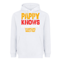 White pappy knows everything Heavyweight Hoodie - linhVisuals