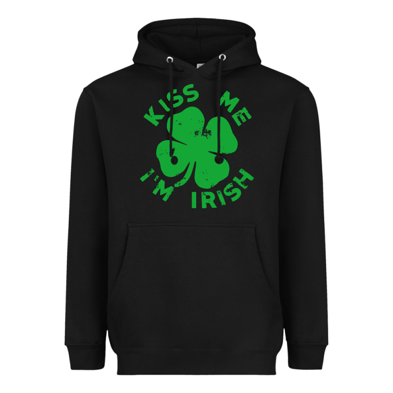 Kiss Me Im Irish Funny Saint Patrick Day Womens Heavyweight Hoodie by linhVisuals | Teevron