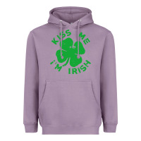Lavender kiss me im irish funny saint patrick day womens Heavyweight Hoodie - linhVisuals