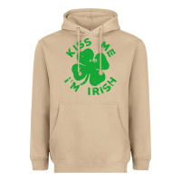 Mushroom kiss me im irish funny saint patrick day womens Heavyweight Hoodie - linhVisuals