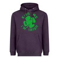 Plum kiss me im irish funny saint patrick day womens Heavyweight Hoodie - linhVisuals