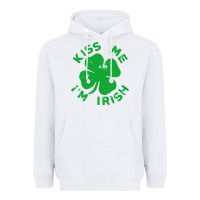 White kiss me im irish funny saint patrick day womens Heavyweight Hoodie - linhVisuals