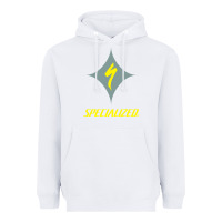 White Specialized Bikes Bicycle Heavyweight Hoodie - linhVisuals