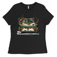 Black cowhide and hunter truck olivia Ladies Tee - OliviaCreatesArt