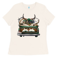 Bone cowhide and hunter truck olivia Ladies Tee - OliviaCreatesArt