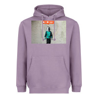 Lavender banksy nobody likes me boy Heavyweight Hoodie - linhVisuals