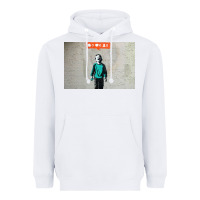 White banksy nobody likes me boy Heavyweight Hoodie - linhVisuals