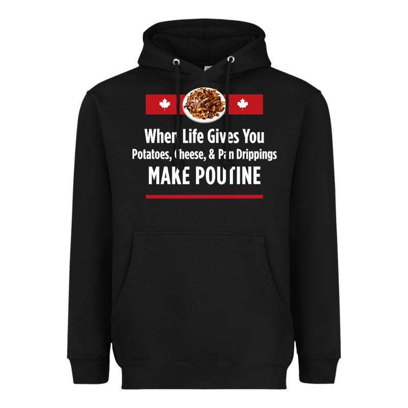 Canada Poutine Quebec Recipe French Heavyweight Hoodie by linhVisuals | Teevron
