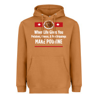 Meerkat canada poutine quebec recipe french Heavyweight Hoodie - linhVisuals