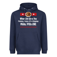 Navy canada poutine quebec recipe french Heavyweight Hoodie - linhVisuals