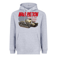 Heather Grey cold war battle tank m48 patton gamer Heavyweight Hoodie - linhVisuals
