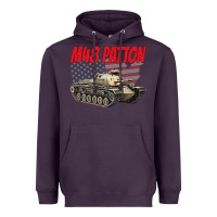 Plum cold war battle tank m48 patton gamer Heavyweight Hoodie - linhVisuals
