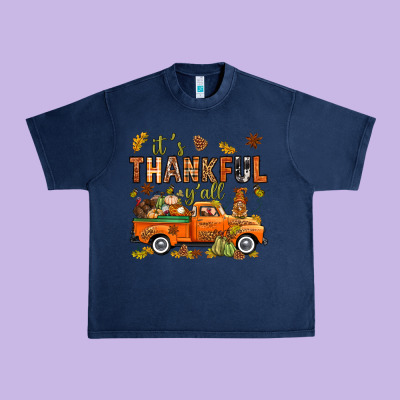 It's Thankful Y'all With Truck Bbs Urban Heavy Tee Designed By Bundleandbundleshop