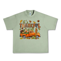 Oil Green it's thankful y'all with truck bbs Urban Heavy Tee - BundleAndBundleShop