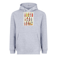 Heather Grey hot sauce Heavyweight Hoodie - linhVisuals