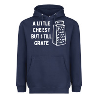 Navy Cheesy But Still Grate Funny Pun Heavyweight Hoodie - linhVisuals
