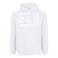 White Cheesy But Still Grate Funny Pun Heavyweight Hoodie - linhVisuals