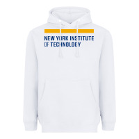 White New York Institute of Technology Heavyweight Hoodie - linhVisuals