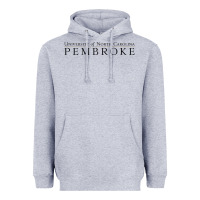 Heather Grey University of North Carolin Pembroke Heavyweight Hoodie - linhVisuals