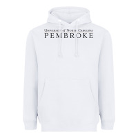 White University of North Carolin Pembroke Heavyweight Hoodie - linhVisuals