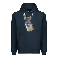 Navy Guanaco Llama Head Premium Hoodie - LillyAllenDesigns