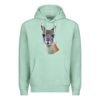 Seafoam Guanaco Llama Head Premium Hoodie - LillyAllenDesigns
