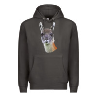 Smoke Guanaco Llama Head Premium Hoodie - LillyAllenDesigns
