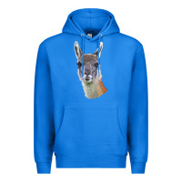 True Royal Guanaco Llama Head Premium Hoodie - LillyAllenDesigns
