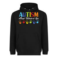 Black autism t  shirt accept understand love autism awareness t  shirt Heavyweight Hoodie - linhVisuals