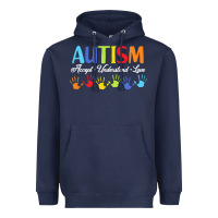 Navy autism t  shirt accept understand love autism awareness t  shirt Heavyweight Hoodie - linhVisuals