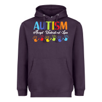 Plum autism t  shirt accept understand love autism awareness t  shirt Heavyweight Hoodie - linhVisuals